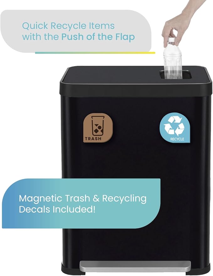 Home Zone Living 19 Gallon Kitchen Trash Can - Image 4