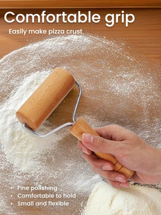 Pizza Rolling Pin, Small Rolling Pin, Non-Stick Wooden Dough Roller - Image 5