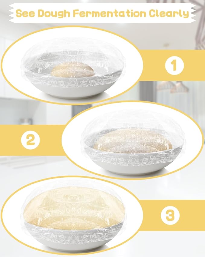 Plastic Bowl Covers for Sourdough Bread Proofing Large Disposable Elastic Food - Image 2