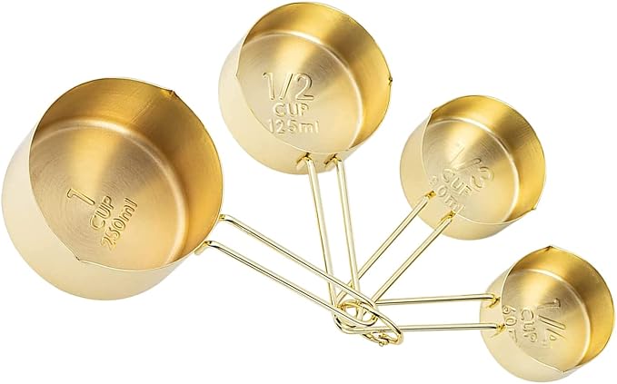 4pcs Stainless Steel Measuring Cups Set Kitchen Accessories Baking Tea Coffee by LYFJXX