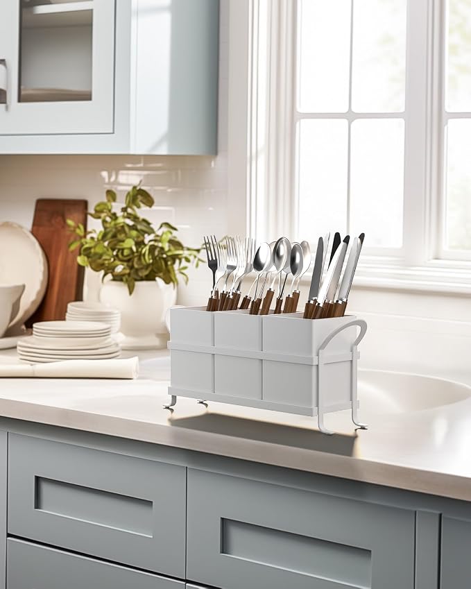 White Kitchen Utensil Holder - Image 7