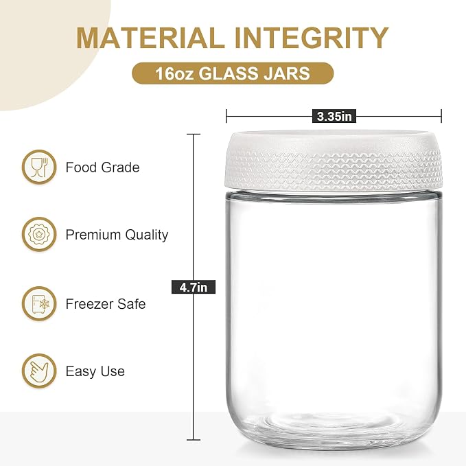 NETANY 6-pack 16oz Glass jars - Image 2