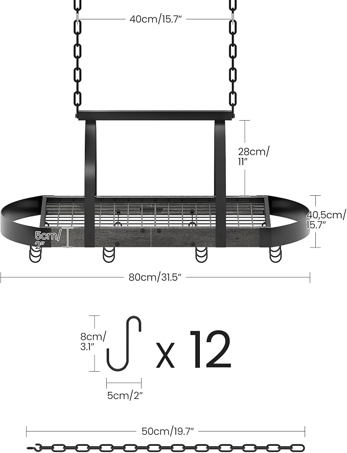 CHOEZON Hanging Pot Rack, Pot Hanger - Image 4