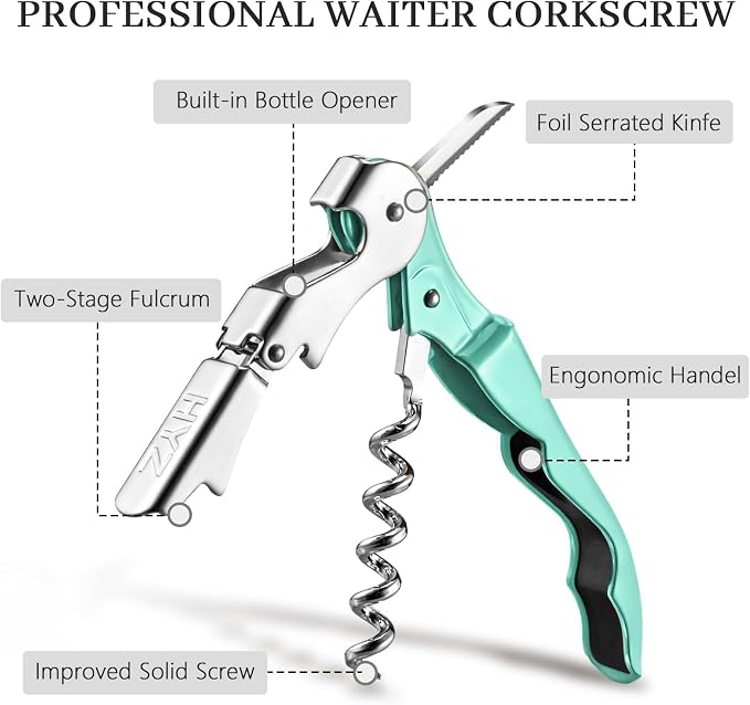 HYZ 2-Pack Wine Opener Waiter Corkscrew, Professional Wine Key - Image 2