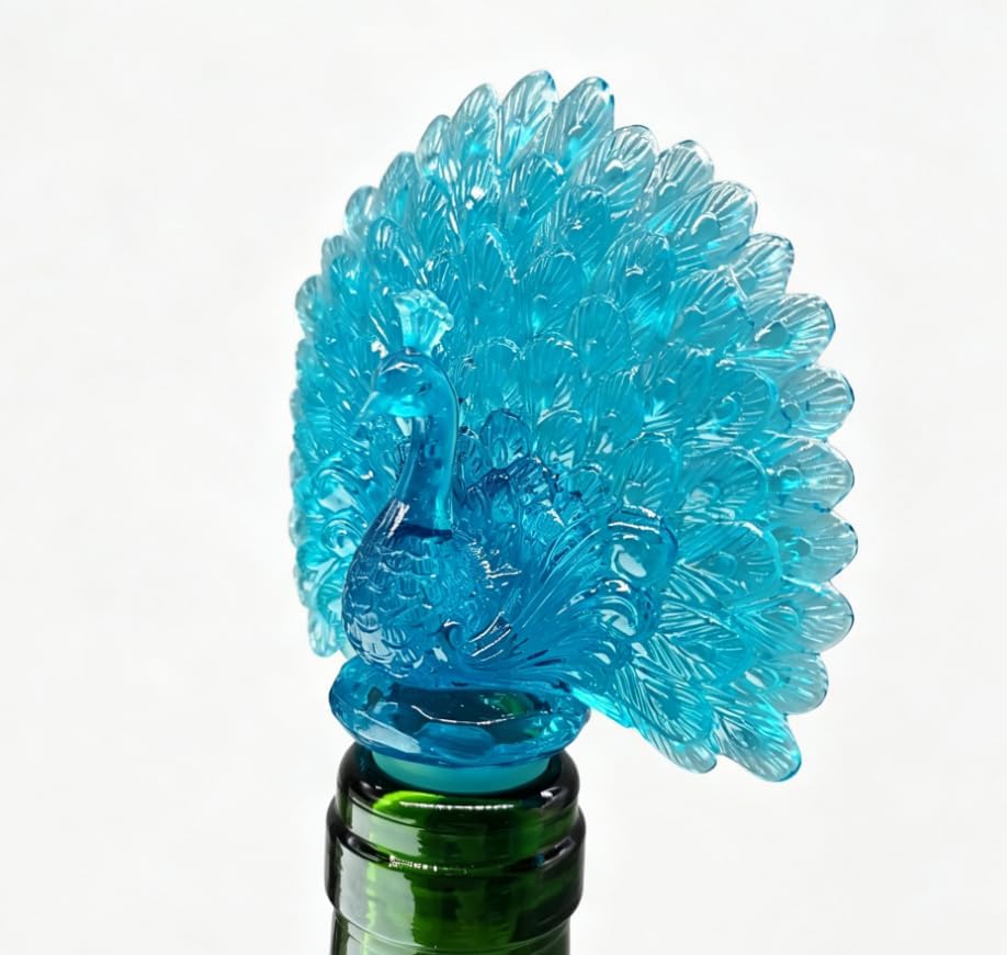 Silicone Wine Bottle Stopper Peacock Creative Wine Beverage Bottle