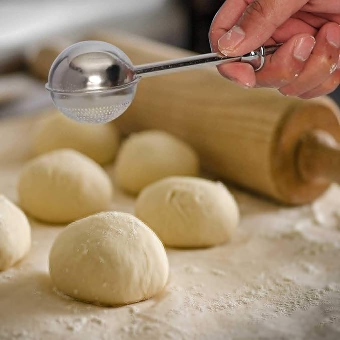HULISEN Flour Duster for Baking, One-Handed Operation, 304 Stainless Steel - Image 3