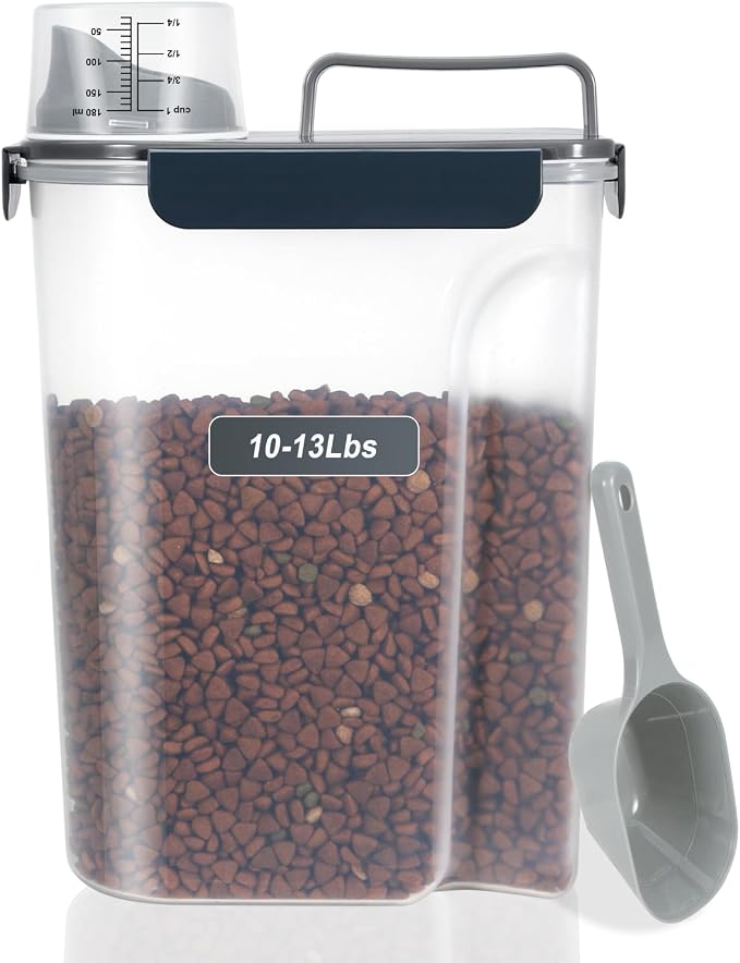 LEAWALK 10-13 Lbs Upgrade Capacity Dog Cat Food Storage Container, Pet Dog by LEAWALK