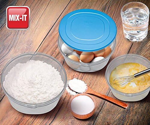 MILTON Mixing Bowl Set with Lids; Kitchen Food Storage Containers