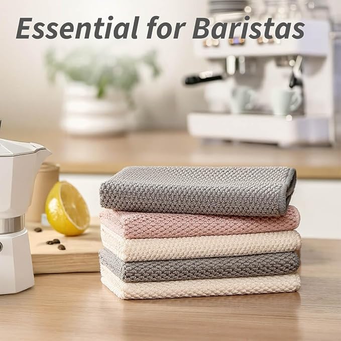 Espresso Accessories Barista Towels 6 Pack – Microfiber Cleaning Cloths - Image 7