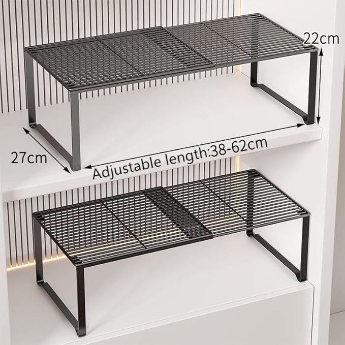 Extendable Metal Wire Shelf Organizer - Image 2