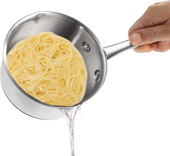 DEAYOU 18/10 Stainless Steel Butter Warmer Measuring Pan, 0.5-Quart Milk Warmer - Image 7