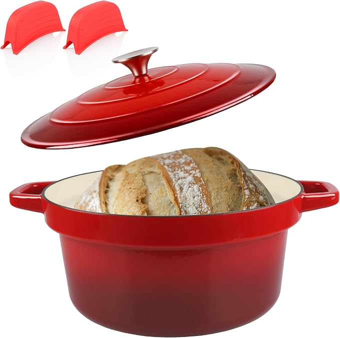 CUKOR 7QT Dutch Oven Pot With Lid, Ceramic Dutch Ovens by CUKOR