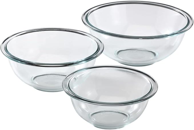 Pyrex Essentials Glass Mixing Bowls Set by Pyrex