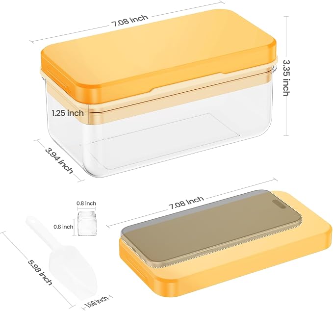Ice Cube Tray with Lid and Bin, Ice Trays - Image 3