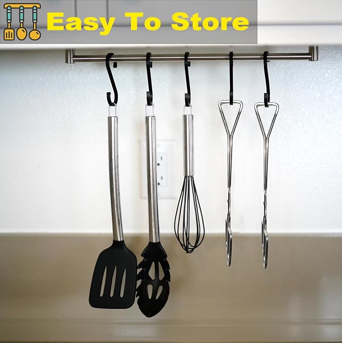 Hiash 11" Heavy Duty Stainless Steel Kitchen Scissor Tongs - Image 5