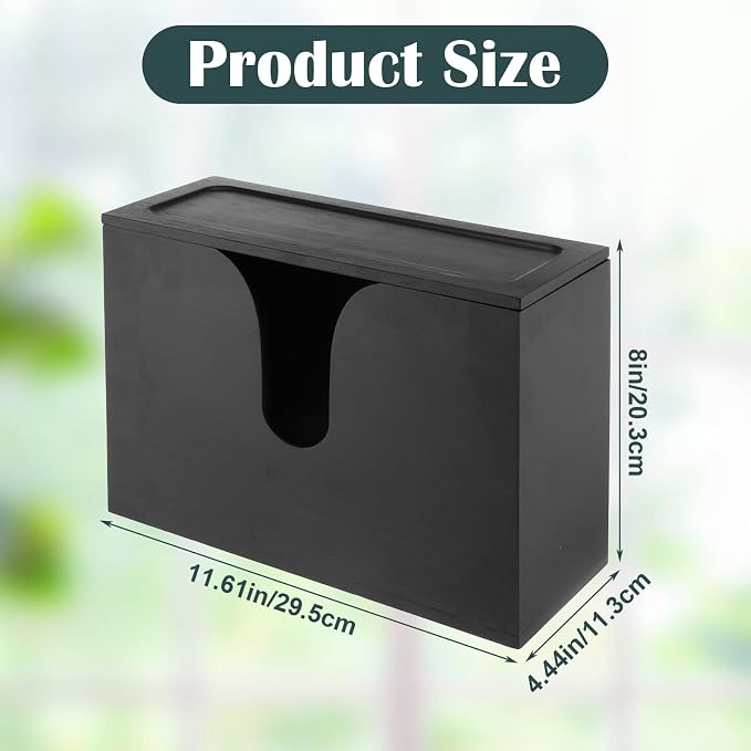 Paper Towel Dispenser Countertop, Wooden Bathroom Paper Towel Holder - Image 2