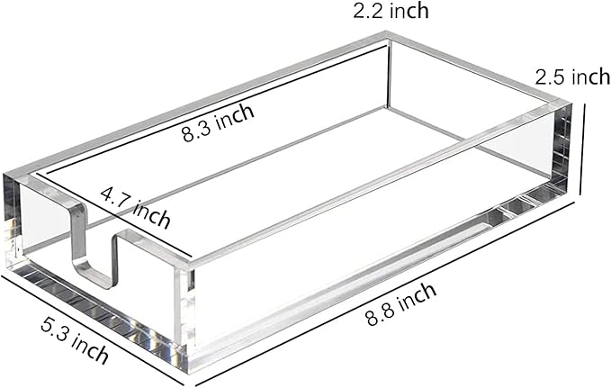 HIIMIEI Acrylic Napkin Holder for Bathroom, Acrylic Guest Towel Holder - Image 2