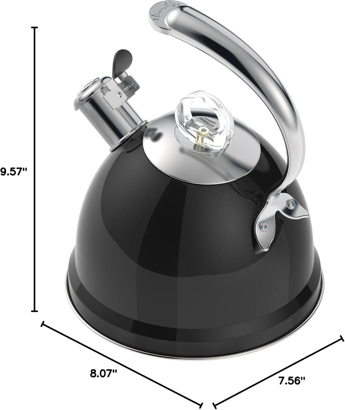 Harriet Whistling Tea Kettle for Stove Top, 2.5 QT Food-Grade Steel