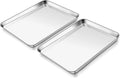 Homikit 2 Pack Baking Sheet, 9 x 13 Inches Stainless Steel Quarter Sheet Pan Set by Homikit