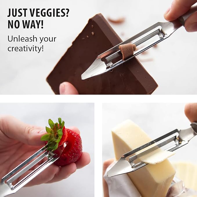Rada Cutlery Vegetable Peeler, 1.75" Stainless Steel Swiveling Blade - Image 4