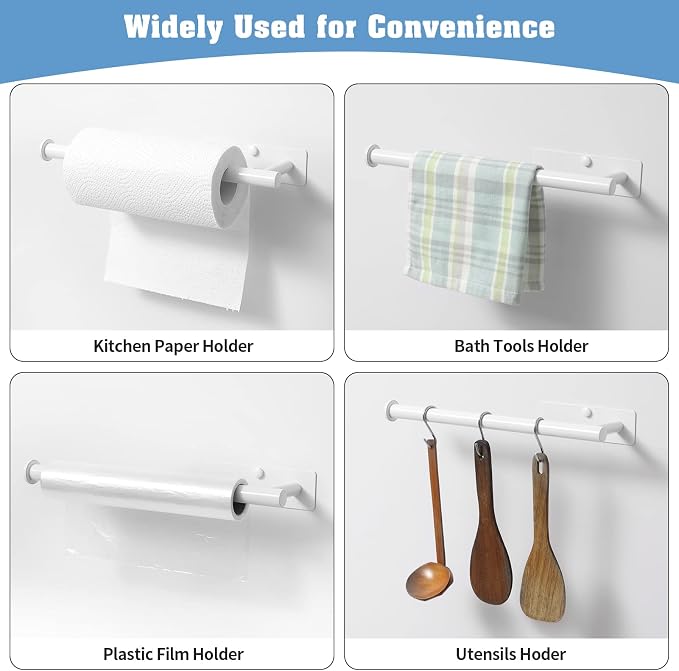 theaoo White Paper Towel Holder - Image 5
