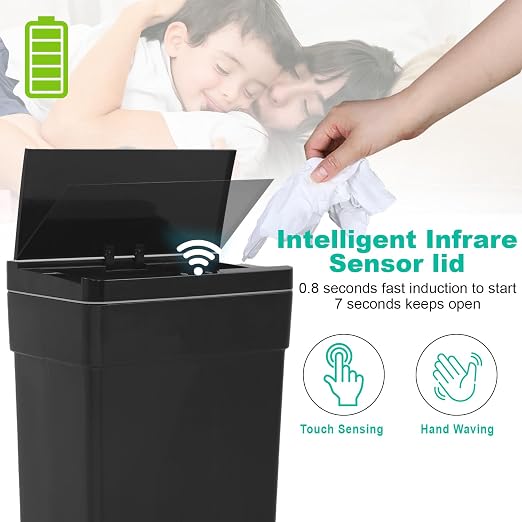 BestOffice 13 Gallon Trash Can Automatic Kitchen Trash Can Touch Free - Image 4