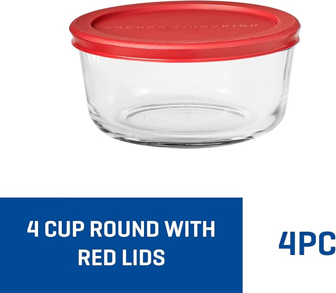 Anchor Hocking SnugFitTM Round Food Storage Containers - Image 2