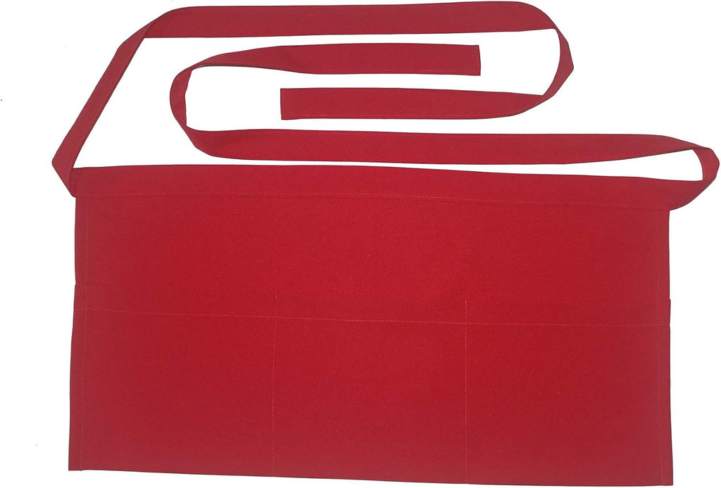 Resist water 3 big Pockets Waist Server Apron Kitchen Restaurant