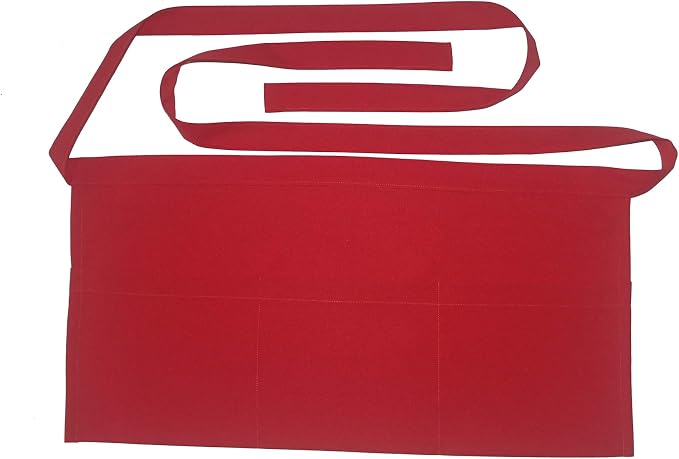 Resist water 3 big Pockets Waist Server Apron Kitchen Restaurant Unisex Half by SEW+UR+LIFE