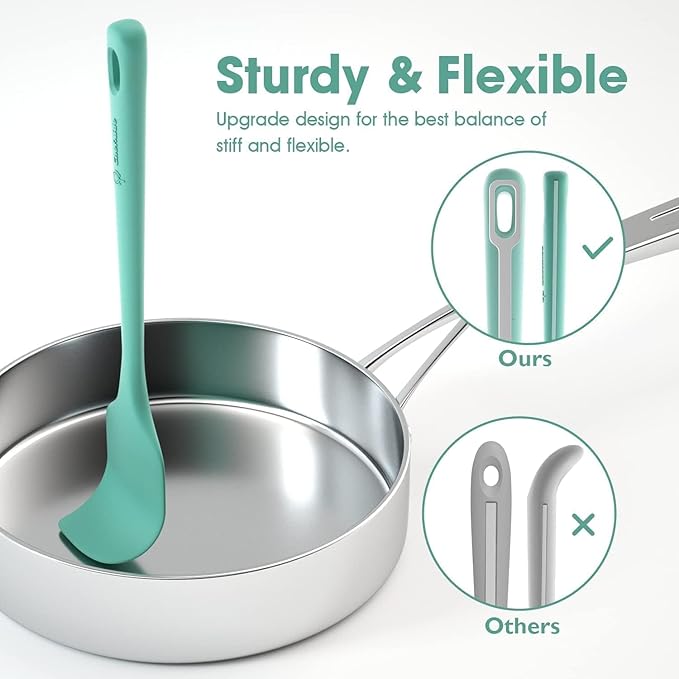 ChefAide 4 Pieces Silicone Spatula Set, Food Grade Rubber Spatula, Upgrade - Image 3