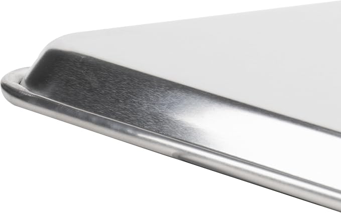 Winco Commercial-Grade Aluminum Sheet Pan, 18 Gauge, 2/3 Size - Image 2