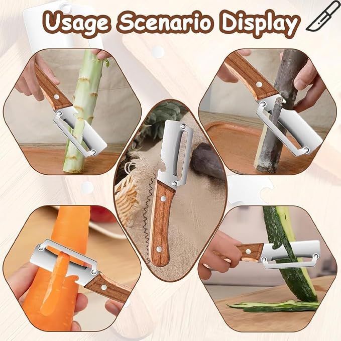 2PCS Multifunctional Vegetable Peeler, 2-in-1 Multifunctional Stainless Steel - Image 5
