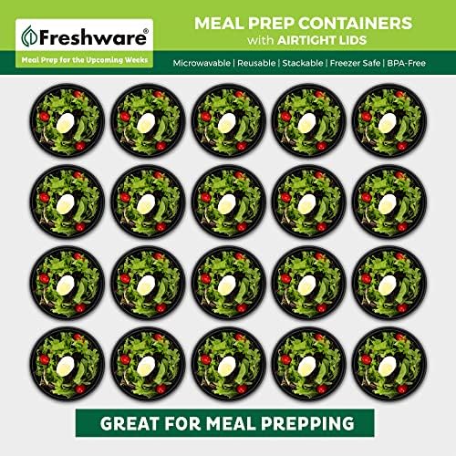 Freshware Meal Prep Bowl Containers [30 Pack] Plastic Bowls with Lids