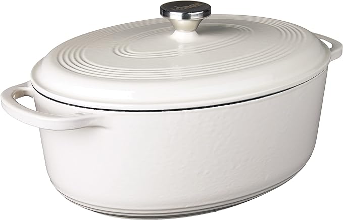 Lodge 7 Quart Enameled Cast Iron Oval Dutch Oven by Lodge