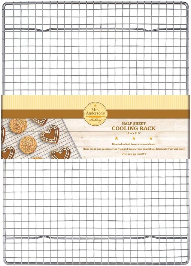 Mrs. Anderson's Baking Professional Cooling Rack, Heavy Duty Steel, Fits Half by MrsAndersonsBaking