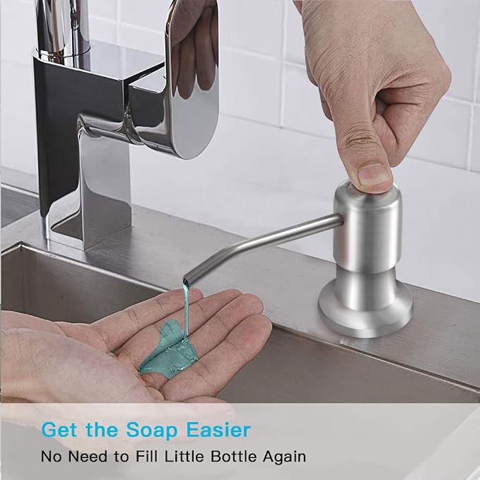 OHiHi Dish Soap Dispenser for Kitchen Sink, Countertop Sink Soap Dispenser - Image 7
