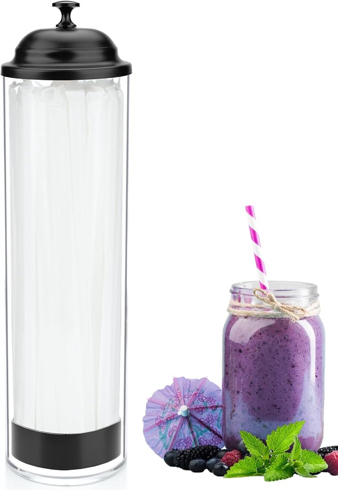 13.5 inch Straw Holder for Standard & Long Bended Size Drinking Straws by Mevtok