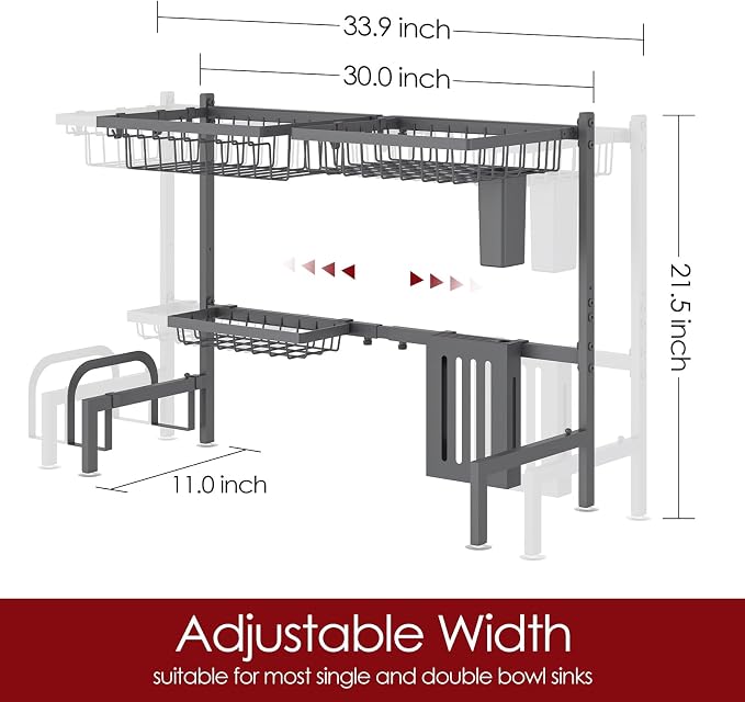 Sakugi Over The Sink Dish Drying Rack - Image 3