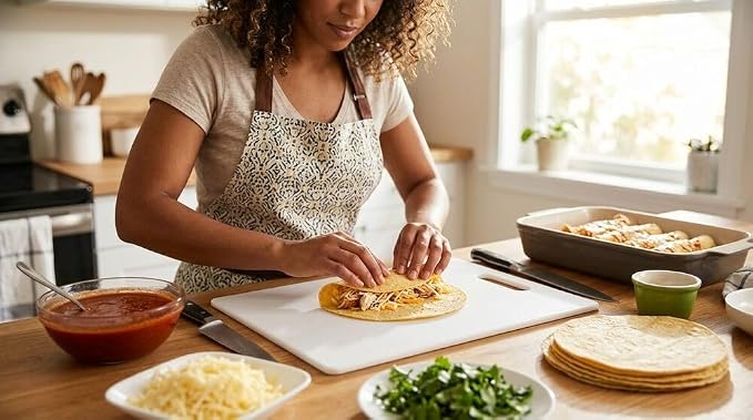 Farberware Large Cutting Board, Dishwasher- Safe Plastic Chopping Board - Image 8