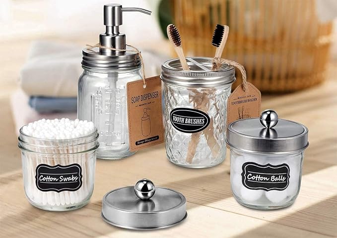 Amolliar Mason Jar Liquid Soap Dispenser Pump, Rustproof Stainless Steel Lid - Image 6