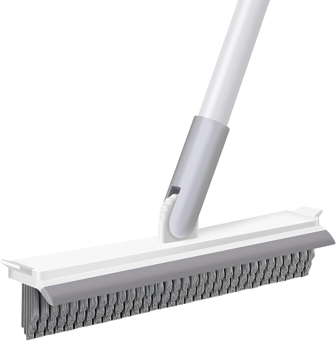 IVYROLL Grout Brush with Long Handle, Floor Cleaning Scrubber with Stiff by IVYROLL