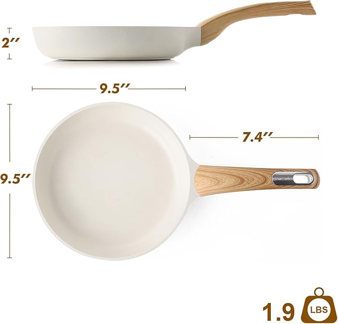 SENSARTE Ceramic Nonstick Frying Pan Skillet 9.5Inch Non Stick Omelette Pans - Image 7