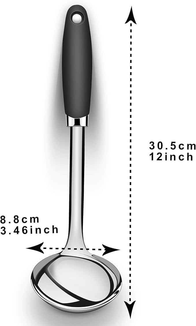 12 Inch Soup Ladle, Long Handle Soup Serving Spoon - Image 7