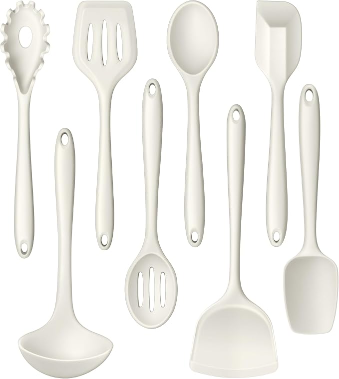 LIANYU 8Pcs Kitchen Cooking Utensils Set, Silicone Utensil Sets, Heat Resistant by LIANYU