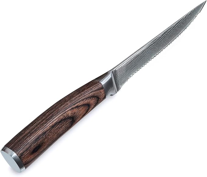 Wakoli EDIB 4-Piece Damascus Steak Knife Set – Professional Dining Kitchen - Image 4
