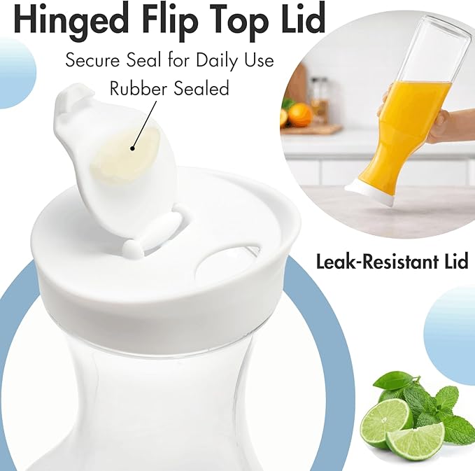 YOUEON 8 Pack 50 Oz Plastic Water Carafe - Image 3