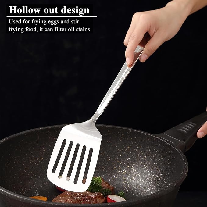 Homquen Stainless Steel Kitchen Utensils Set 4pcs, Cooking Utensils Set - Image 5