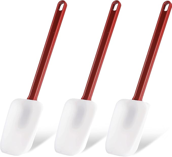 heffiso Silicone Rubber Spatula and Spoon Rubber Spatula Set of 3, High Heat by Heffiso+Silicone+Utensils