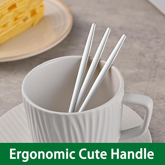 5.1 Inches Stainless Steel Coffee & Tea Spoon, 6-Piece Cute Mini Spoons - Image 5