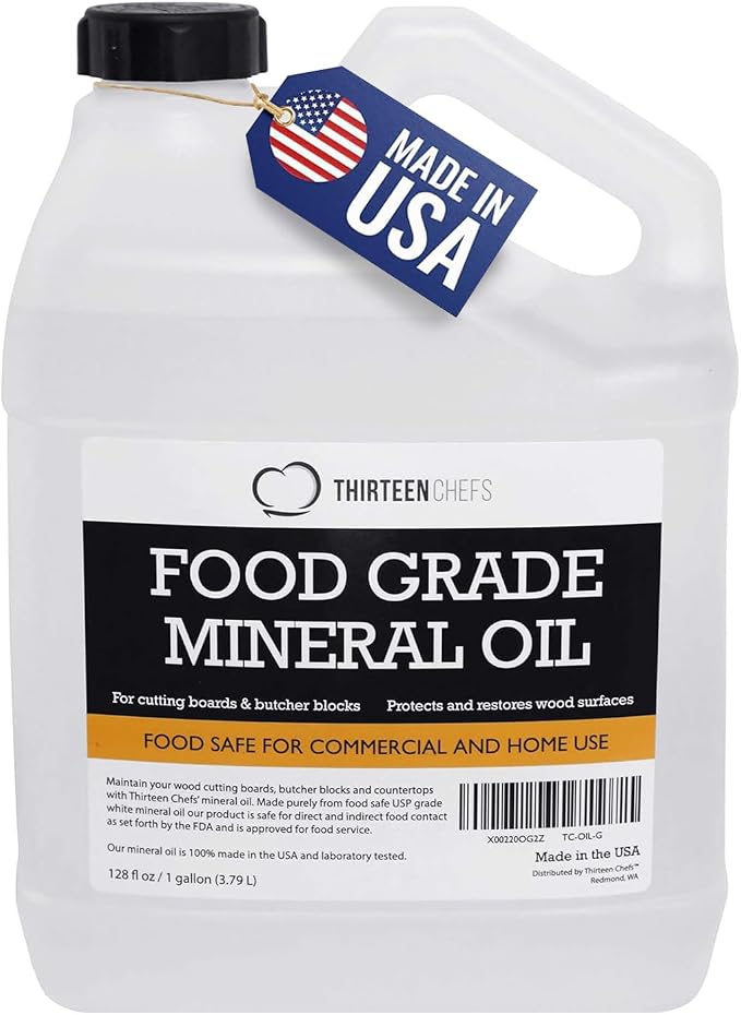 Thirteen Chefs Mineral Oil - 128oz Food Grade Conditioner by ThirteenChefs